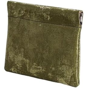Leather Squeeze Coin Purse Pouch Change Holder Mini Wallet For Women (green)