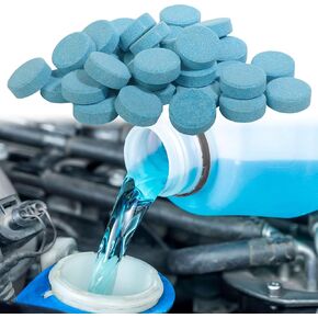 100PCS Windshield Wiper Fluid,Car Windshield Washer Fluid,Car Accessories Windshield Washer Tablets,Car Washer Fluid Tablets,Car Windshield Washer Concentrate,Use for Remove Windshield Stains