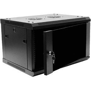 NavePoint 12U Server Rack Enclosure - 17.7" Deep, 12U Wall Mount Network Cabinet with Locking Glass Door for 19" IT Equipment, 12U Network Rack with 2 Fans, Removable Side Panels, Black
