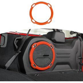 RT-TCZ for Rubicon Trunk Speaker Cover Trim Ring Orange for Jeep Wrangler JL Rubicon 2018-2024 Orange Interior Accessories 1pcs
