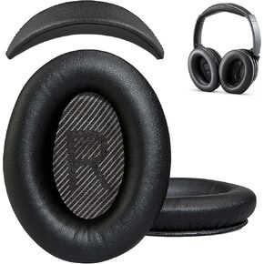 Replacement QC35 / QC35 ii earpads and QC35 Headband / QC35 ii Headband V3 pad Cushion Compatible with Bose QuietComfort 35 (QC35) and Bose QuietComfort 35 ii (QC35 ii) Headphones (Midnight Blue)