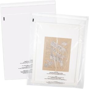 Spartan Industrial - 20" X 24" (200 Count) Self-Seal Clear Poly Bags With Suffocation Warning for Packaging, Bedding, Costumes - Permanent Adhesive
