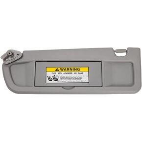 Left Driver Side Sun Visor Sunvisor Compatible with 2006 2007 2008 2009 2010 2011 06 07 08 09 10 11 Honda Civic Replaces# 83280-SNA-A01ZC, Light Gray