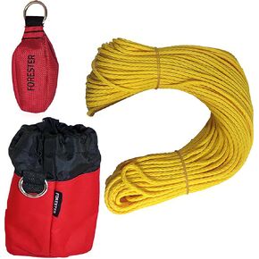 FORESTER Professional Arborist Throw Line Kit with Storage Bag | Tree Felling Equipment with Arborist Throw Bag | Throw Rope, Throw Weight, and Storage Bag