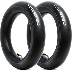 Heavy Duty 12/12.5x2.5/3.0 Thick 40% Butyl Inner Tube, 12 1/2x2.75 Tube with CR202 Angled Valve Stem Compatible with Most 12.5x2.5 12.5x2.75 12.5x3.0 12x2.5 12x2.75 12x3.0 Bike/Scooter Tire Tube 2Pcs