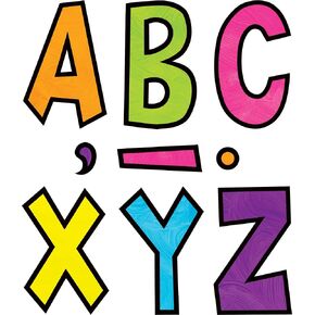 Teacher Created Resources Brights 4Ever 7" Fun Font Letters, Multi-colored