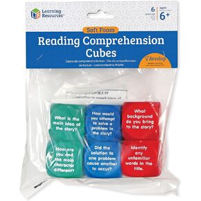Learning Resources Reading Comprehension Cubes - Set of 6, Kids Ages 6+ Teacher and Classroom Supplies, Reading Aids for Kids