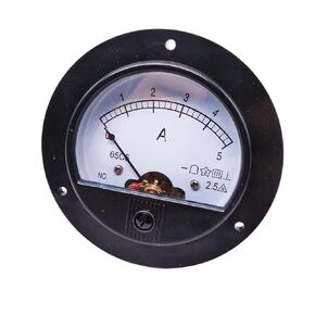 DC 0~5A Round Analog AMP Current Pointer Needle Panel Meter Ammeter