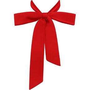 Bow Tie for Women, Ribbon Bowtie for Womens Girls Solid Color Self Tie for School Uniform Shirt Party Wedding Cosplay