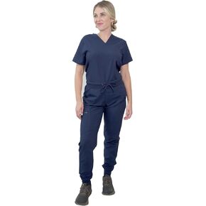 MISS POPULAR Womens Scrubs Medical Uniform, Shirt and Pants Set Performance Fabric