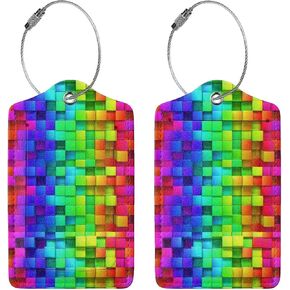 2 Pcs Jellyfish Luggage Tag for Suitcase, Steel Loop with Privacy Cover ID Label, Glowing Jellyfishes Birthday Gift for Women Men Boy Girl Kids