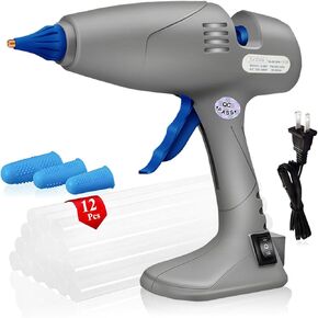 BLEDS Glue Guns, No-Drip Cordless Glue Guns Kit Fast Preheating with 2900 mAh Li-ion Battery & 30 Pcs Colorful Glue Sticks Mini Hot Glue Gun Base Stand-Up USB Rechargeable for Present Craft Decor