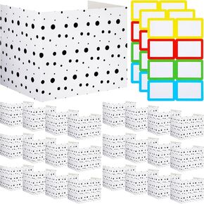 Crtiin 24 Pcs Desk Dividers for Students Privacy Folders Standard School Privacy Cardboard Board Desks Reduces Distractions for Testing Classroom Keep Eyes from Wandering(Cute)