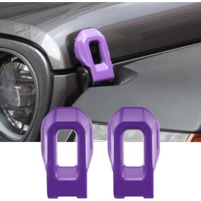 Hood Latches Engine Buckle Bonnet Fastener Decor Trim Protction Cover for Jeep Wrangler JL JLU Gladiator JT 2018-2024 ABS Exterior Accessories (Purple)