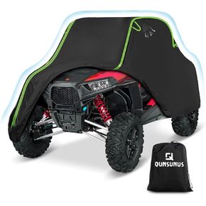 QUNSUNUS UTV Cover 2-3 Seater Compatible with Polaris RZR Cover/Can-Am Defender Cover/Yamaha YXZ Cover All-Weather Protection Heavy Duty Cover 130" x 64" x 72"