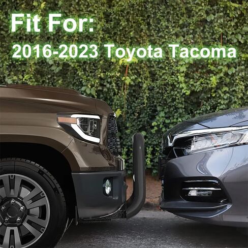 Bull Bar Front Bumper Grille Guard Replacement for 2016 2017 2018 2019 2020 2021 2022 2023 2024 Toyota Tacoma, 3" Bull Bar Grille Stainless Steel Chrome with Skid Plate in Saudi Arabia