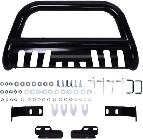 Bull Bar Front Bumper Grille Guard Replacement for 2016 2017 2018 2019 2020 2021 2022 2023 2024 Toyota Tacoma, 3" Bull Bar Grille Stainless Steel Chrome with Skid Plate in Saudi Arabia