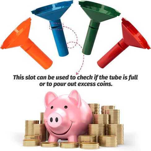 أنابيب فرز العملات المعدنية 4 ألوان، أنابيب عدادات العملات المشفرة للأرباع والدايمات والنيكل والبنسات، بدون ورق تغليف in Kuwait