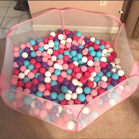 Jacone Portable Cute Blue Hexagon Children Ball Pit, Indoor and Outdoor Easy Folding Ball Play Pool Kids Toy Play Tent with Carry Tote, Balls Not Included in Saudi Arabia