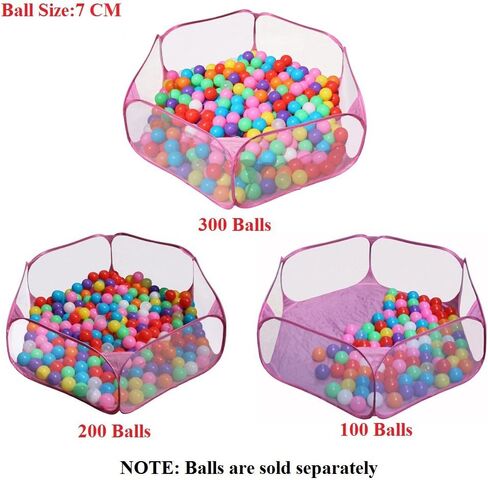 Jacone Portable Cute Blue Hexagon Children Ball Pit, Indoor and Outdoor Easy Folding Ball Play Pool Kids Toy Play Tent with Carry Tote, Balls Not Included in Saudi Arabia