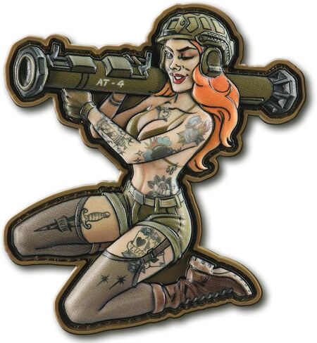 M-Tac Morale Patch التكتيكية Girl - رقعة عسكرية تكتيكية من مادة PVC مع دعامة تثبيت بخطاف - رقع ذات مظهر حقيقي للسترات وحقائب الظهر والقبعات (رقم 10 وشم PVC) in Kuwait