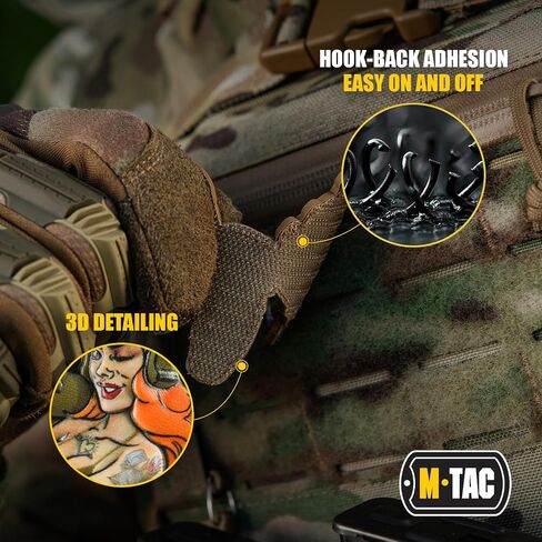M-Tac Morale Patch التكتيكية Girl - رقعة عسكرية تكتيكية من مادة PVC مع دعامة تثبيت بخطاف - رقع ذات مظهر حقيقي للسترات وحقائب الظهر والقبعات (رقم 10 وشم PVC) in Kuwait