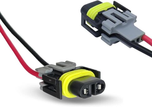 1 Pack H11 Car Fog Light Harness, Vehicle Light Connector Accessories with Wire, OEM #DJ7028Y-2.8-21, Universal Waterproof Durable Automotive Lighting Bulb Pigtail Adapter (Black) in Saudi Arabia