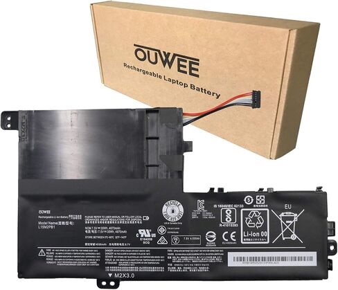 بطارية كمبيوتر محمول OUWEE L17M3P55 متوافقة مع Lenovo ThinkPad L380 Yoga L390 Yoga Serie Notebook 01AV482 SB10K97626 L17L3P53 01AV481 SB10K97625 L17C3P53 01AV483 SB10K97627 11.1V 45Wh 4080mAh in Saudi Arabia