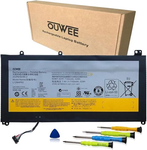 بطارية كمبيوتر محمول OUWEE L17M3P55 متوافقة مع Lenovo ThinkPad L380 Yoga L390 Yoga Serie Notebook 01AV482 SB10K97626 L17L3P53 01AV481 SB10K97625 L17C3P53 01AV483 SB10K97627 11.1V 45Wh 4080mAh in Kuwait