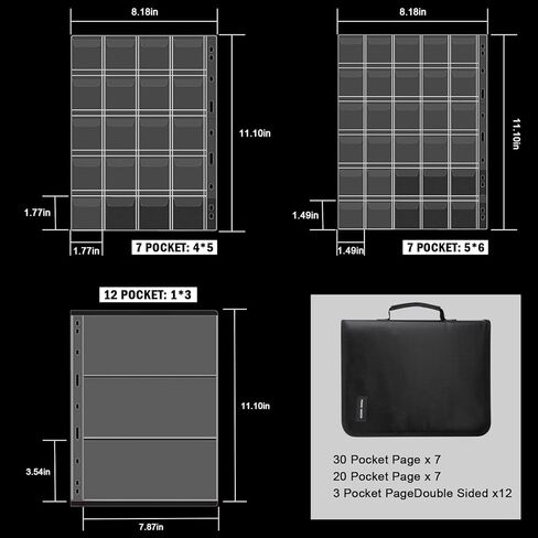 منظم حامل كتب مجموعة العملات المعدنية - 386 جيبًا للعملات المعدنية المقاومة للحريق، كتاب ألبوم لهواة الجمع، 36 كمًا، حقيبة تخزين الأموال، مجموعة العملات المعدنية، بيل بينيس، أرباع الطوابع النقدية in Kuwait