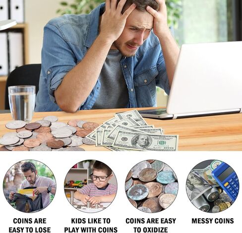 منظم حامل كتب مجموعة العملات المعدنية - 386 جيبًا للعملات المعدنية المقاومة للحريق، كتاب ألبوم لهواة الجمع، 36 كمًا، حقيبة تخزين الأموال، مجموعة العملات المعدنية، بيل بينيس، أرباع الطوابع النقدية in Kuwait