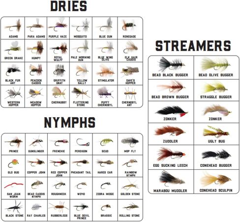 Smitty's Fly Box - Trout Box - Premium Trout Flies - Assortment of Dry Flies, Nymphs, Euro Nymphs, Stimulators, Wooly Buggers and Streamers for Fly Fishing in Saudi Arabia