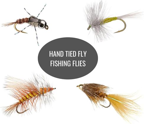 Smitty's Fly Box - Trout Box - Premium Trout Flies - Assortment of Dry Flies, Nymphs, Euro Nymphs, Stimulators, Wooly Buggers and Streamers for Fly Fishing in Saudi Arabia