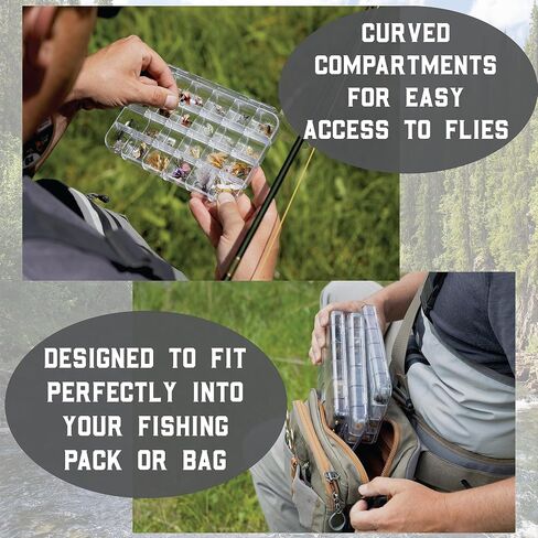 Smitty's Fly Box - Trout Box - Premium Trout Flies - Assortment of Dry Flies, Nymphs, Euro Nymphs, Stimulators, Wooly Buggers and Streamers for Fly Fishing in Saudi Arabia