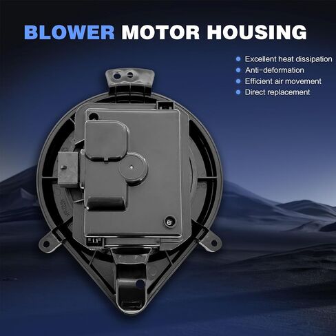 محرك منفاخ سخان HVAC مع محرك بدون فرش متوافق مع سيارات أودي - A4/A4 Quattro 2003-2008، S4 2004-2009، RS4 2007-2008 - الجانب الأمامي، استبدال # 8E1820021، 8E1820021E in Saudi Arabia