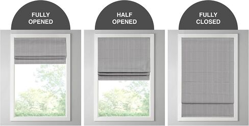 ظلال رومانية لاسلكية من ماديسون بارك جالين - تعتيم لوحة واحدة للخصوصية من القماش، موفرة للطاقة، معالجة نوافذ معزولة حراريًا، لغرفة النوم، ديكور غرفة المعيشة، 31 بوصة × 64 بوصة، رمادي in Kuwait