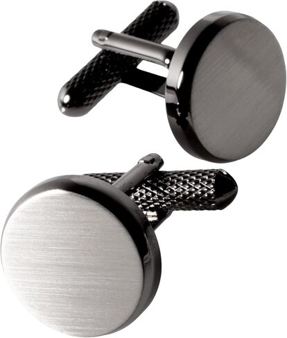 [TAVARAT] Cufflinks for Men classic round shape Black Silver Light Gold Tps-177 in Saudi Arabia