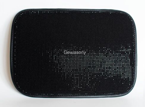 Black Bling Auto Center Console Pad Crystal Car Armrest Box Cover Protector Universal Fit Car Decor Accessories for Women in Saudi Arabia