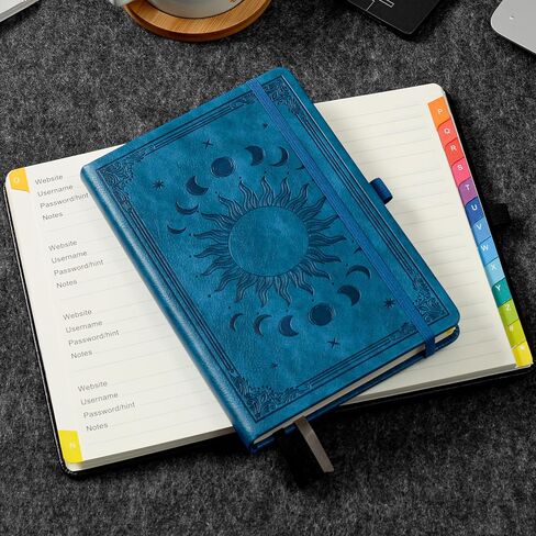 Password Keeper Book: Colorful Alphabetical Tabs, Internet Address Log, Contacts, Anniversaries, Birthdays. Ideal for Home Office.Blue,A5 (5.7"×8.4") in Saudi Arabia