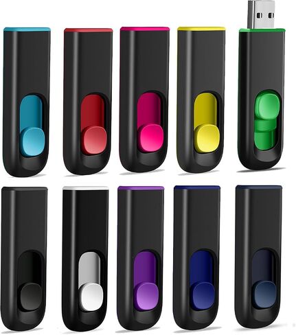 MAKACTUA 64GB USB Flash Drive, USB 2.0 Memory Stick Thumb Drive Pen Drives Jump Drive for Data Storage Black/Green in Kuwait