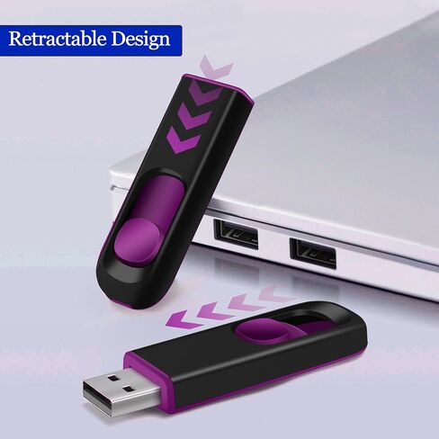 MAKACTUA 64GB USB Flash Drive, USB 2.0 Memory Stick Thumb Drive Pen Drives Jump Drive for Data Storage Black/Green in Kuwait