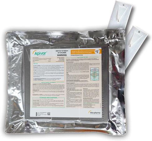 Mann Lake Apivar Strips, Mite Strips, Beetle Traps, Vacuumed Sealed, Beekeeping Essentials, Easy-to-Use, Safe & Effective, 12 Pack in Saudi Arabia