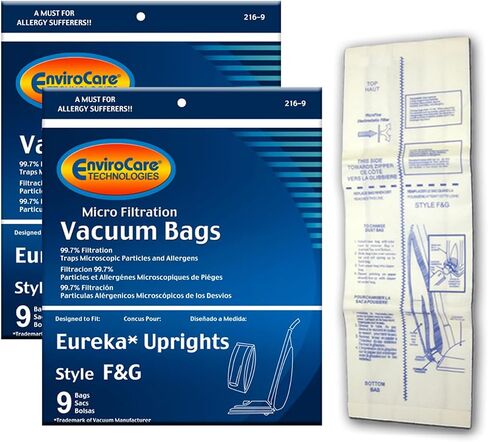 أكياس الغبار البديلة للمكنسة الكهربائية ذات الترشيح الدقيق من EnviroCare مصنوعة لتناسب قوائم Eureka F&G، 18 حزمة in Kuwait
