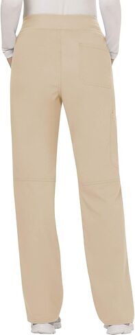مجموعة ملابس العمل النسائية من Cherokee Revolution WW610 Mock Wrap Top & WW110 Mid Rise Straight Leg Pull-on Pant، كاكي - M Top / M Pant in Saudi Arabia