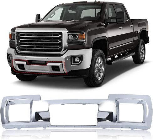 Chorme Front Bumper Skid Plate Panel Lower Cover Face Bar Compatible with 2015-2019 GMC Sierra 2500/3500 HD 4 Door 23178964 GM1053105C in Saudi Arabia