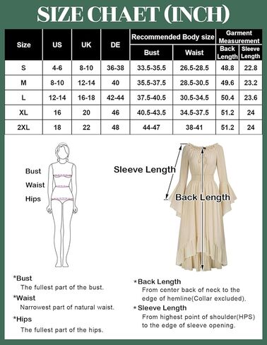 Scarlet Darkness Renaissance Faire Costume Women Off Shouder Long Bell Sleeve High Low Dress in Kuwait