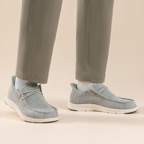 حذاء بدون كعب رجالي كاجوال بدون استخدام اليدين من برونو مارك، حذاء رجالي قابل للتمدد برباط سهل الارتداء، حذاء حافي القدمين غير قابل للانزلاق للرجال، مريح وخفيف الوزن in Kuwait