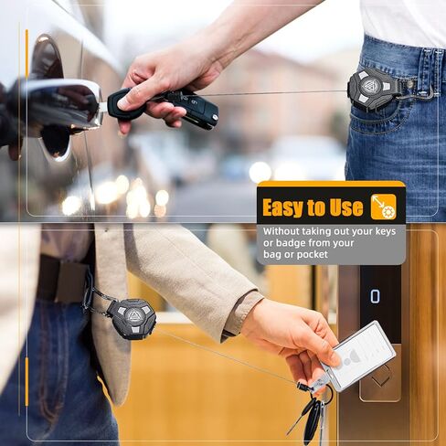 Oaridey Minimalist Wallet (Black) and 2 Pack Retractable Keychain Heavy Duty in Saudi Arabia