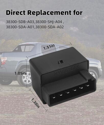 2024 New Upgrade 38300-SDB-A03 LED Flasher Relay Module Fit for Honda Accord 03-07 Odyssey 05-10 Ridgeline 06-14, Turn Signal and Hazard Warn relay Replacement for 38300-SDA-A01, black in Saudi Arabia