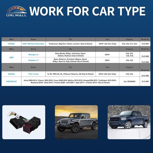 Throttle Response Controller, Upgraded 10 Drive Mode Smart Electronic Racing Pedal Accelerator for RAM 1500 New Body Style Wrangler JL Gladiator JT Nissan Titan Trucks Chevrolet Malibu(809) in Saudi Arabia